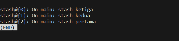 Git Stash List Index All
